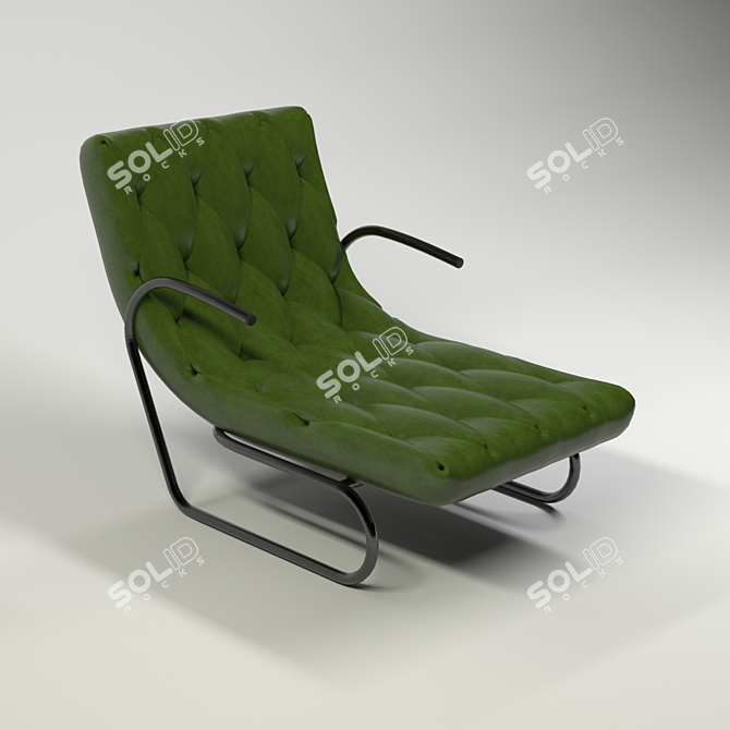 Classic Chesterfield Armchair - Elegant Design 3D model image 4