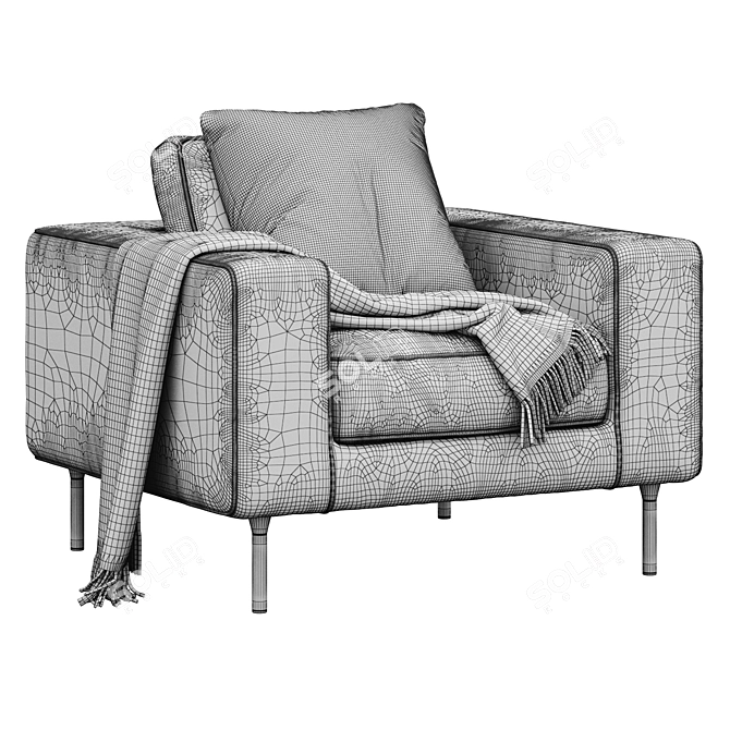 Modern Neo Armchair: Stylish Comfort 3D model image 4