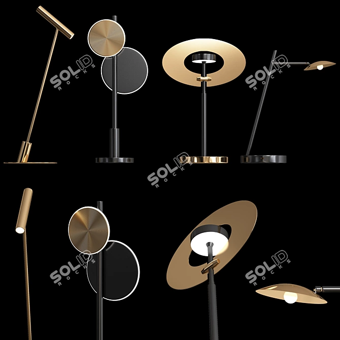 Sleek Modern Table Lamp 3D model image 2