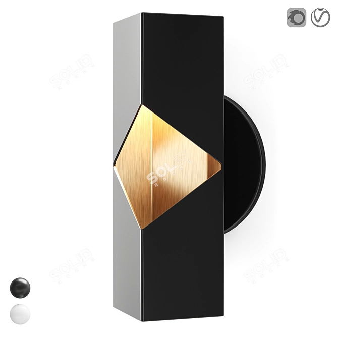 Minimalist Notch Sconce 3D model image 1