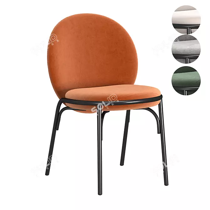 Elegant Oyster W Chair 3D model image 1