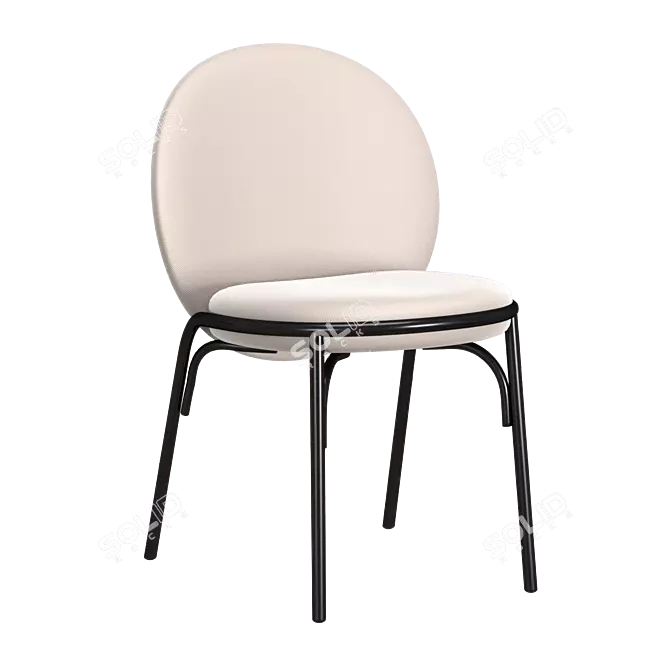 Elegant Oyster W Chair 3D model image 4