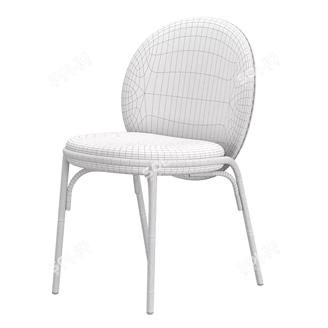 Elegant Oyster W Chair 3D model image 5