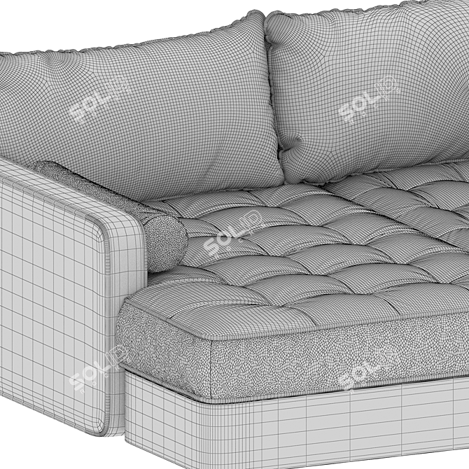 Volga 2: Stylish Corner Sofa 3D model image 6