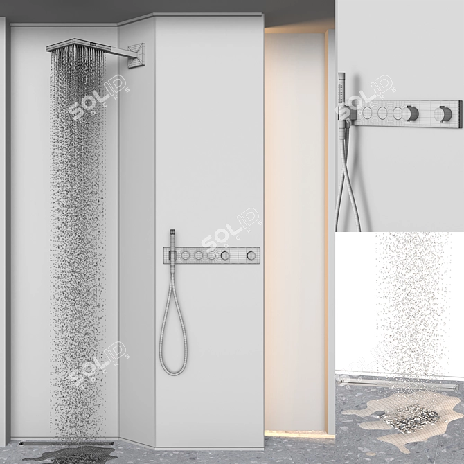 Granitic Shower Oasis 3D model image 5