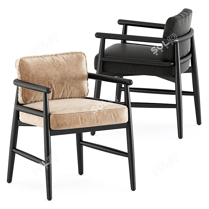 Teresina Sift Chair: Sleek Elegance by Meridiani 3D model image 1