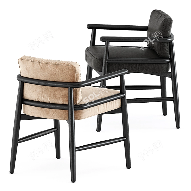 Teresina Sift Chair: Sleek Elegance by Meridiani 3D model image 2