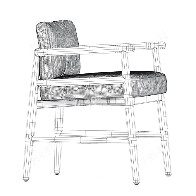 Teresina Sift Chair: Sleek Elegance by Meridiani 3D model image 5