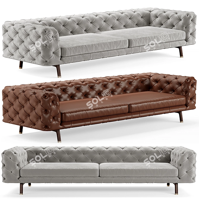 Luxurious DANIEL Sofa: Ulivi Salotti 3D model image 1