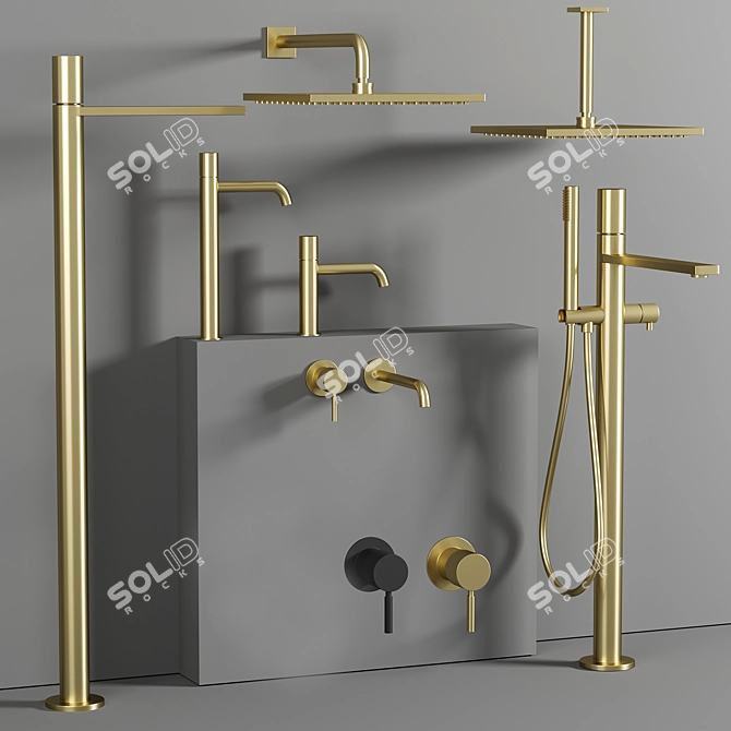 Fantini Nostromo Small Taps & Showers 3D model image 1