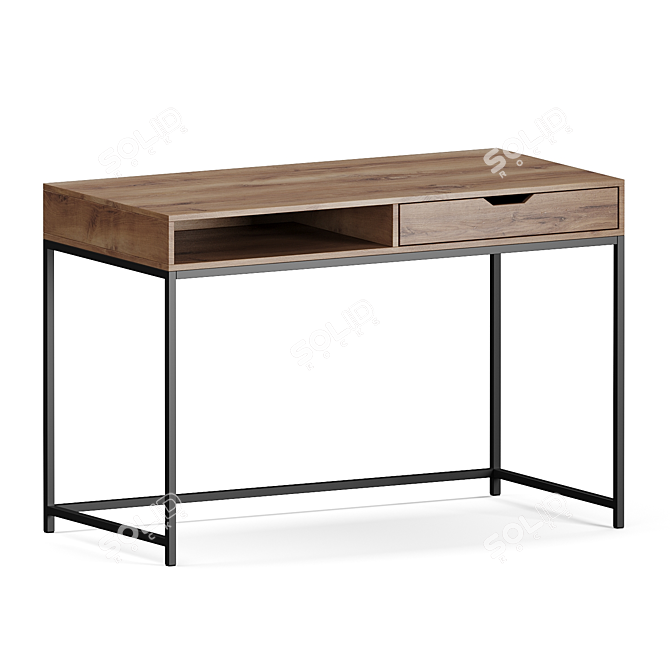 Loft-3 Oak Celtic Writing Desk 3D model image 1