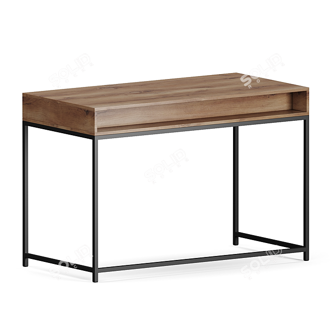 Loft-3 Oak Celtic Writing Desk 3D model image 3