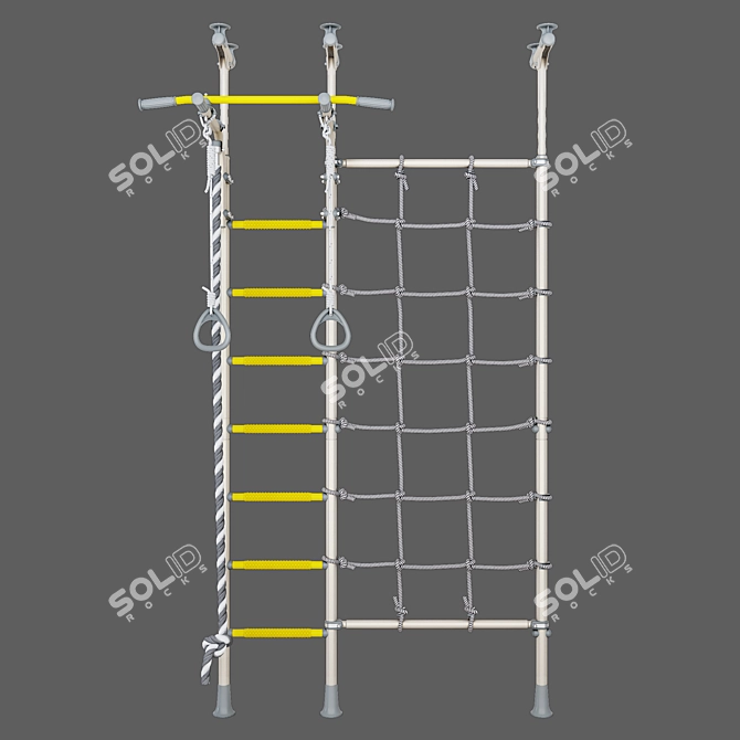 ROMANA R3 Swedish Wall with Adjustable Height 3D model image 1
