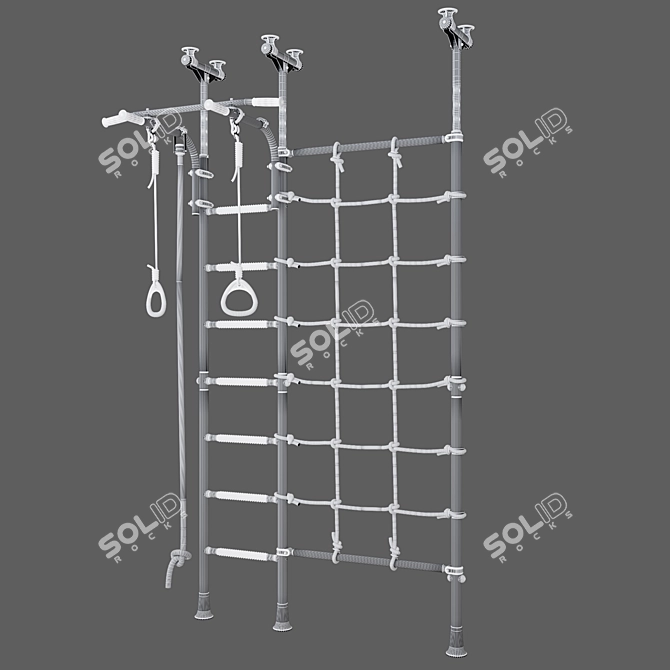 ROMANA R3 Swedish Wall with Adjustable Height 3D model image 4