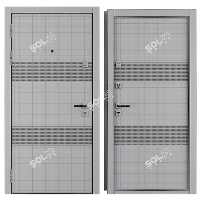 Galant Favorit Metal Entrance Door | 900x2050 mm 3D model image 4