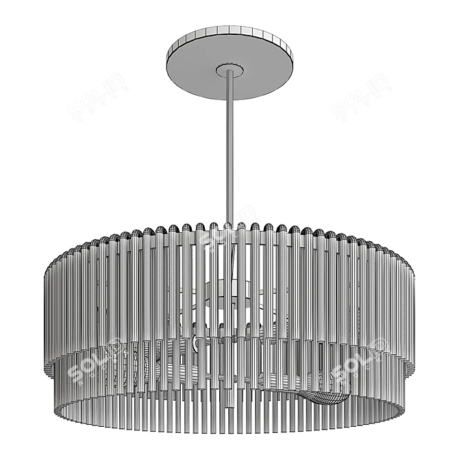 Beaming Elegance Chandelier 3D model image 2