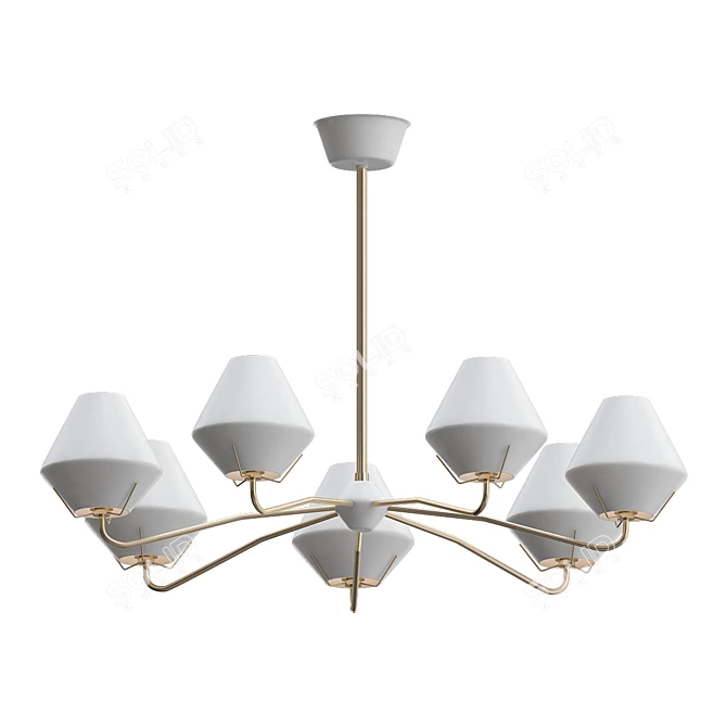 Elegant Glow Ceiling Lamp 3D model image 1