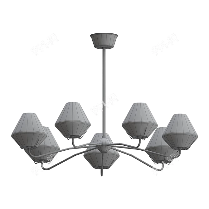 Elegant Glow Ceiling Lamp 3D model image 2