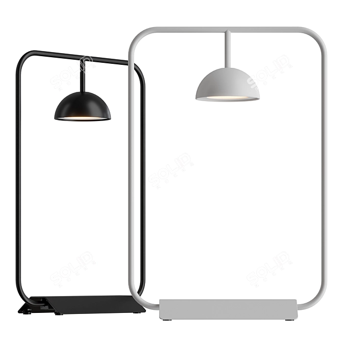 Modern Alu LED Desk Lamp | Estiluz Cupolina 3D model image 1