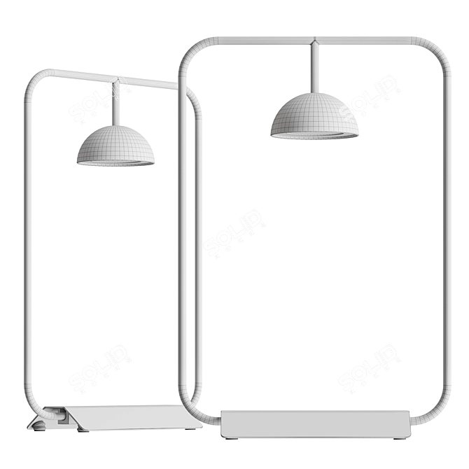 Modern Alu LED Desk Lamp | Estiluz Cupolina 3D model image 4