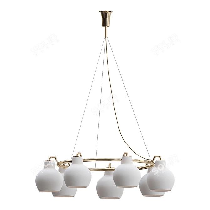 Elegant Lauritzen Ceiling Lamp 3D model image 1
