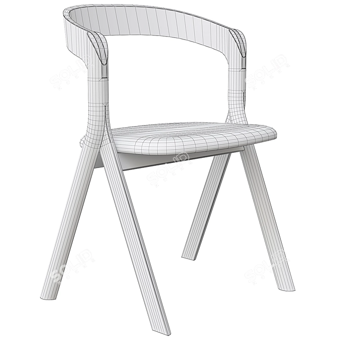 Sleek Diverge Chair by Miniforms 3D model image 4