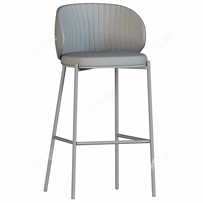 Sleek and Stylish Bar Chair 3D model image 3