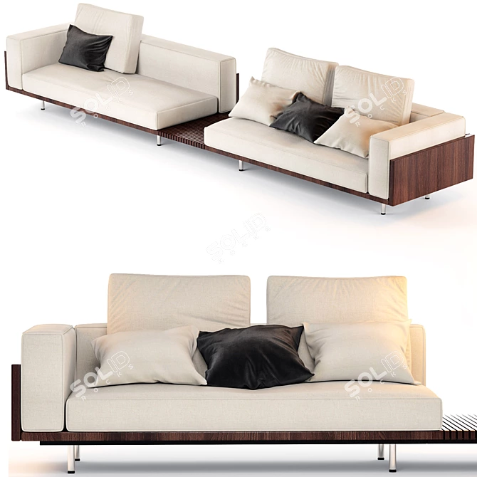 Elegant Minotti BRASILIA Sofa 3D model image 2