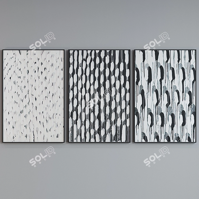 Title: Modern Abstract Frame Set 3D model image 2