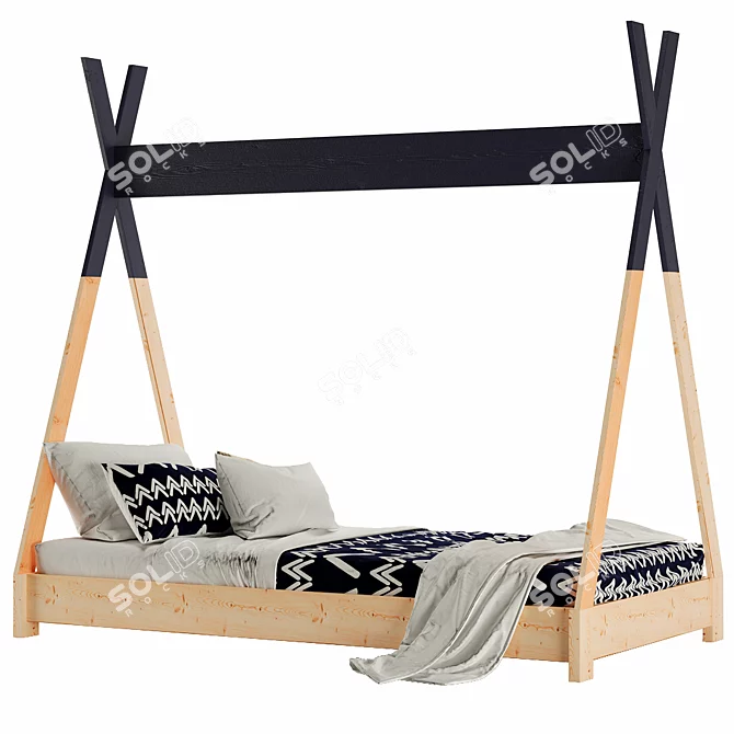 Creative Kids Teepee Bed Kit 3D model image 1