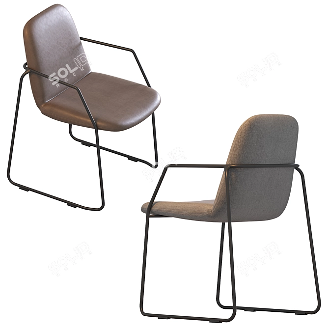 Sleek Manutti Loop Chair: Modern Design & Comfort 3D model image 4