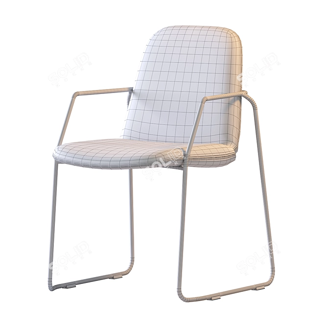 Sleek Manutti Loop Chair: Modern Design & Comfort 3D model image 7