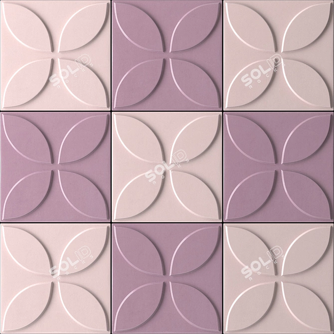 3D Panel: Versatile and Vibrant Wall Decor 3D model image 1