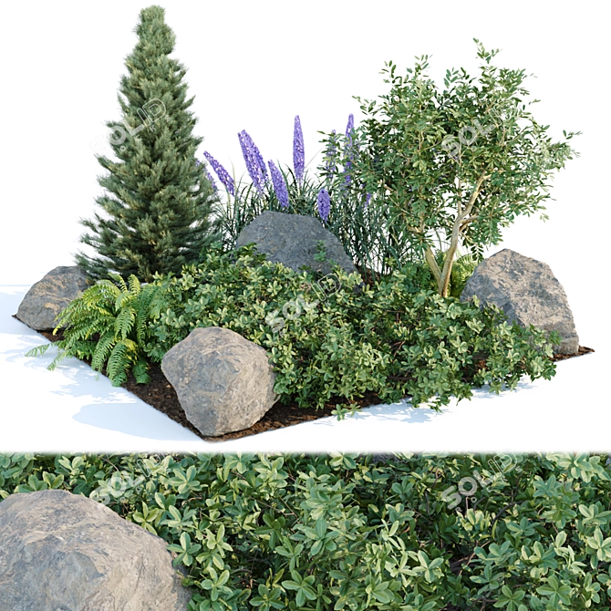 Garden Plants Vol. 69: Stunning Collection 3D model image 1