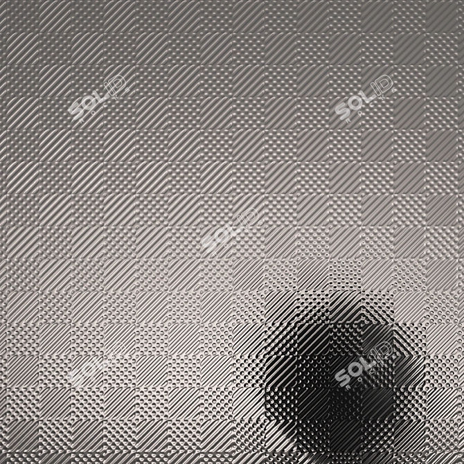 Embossed Glass Texture Set 3D model image 3