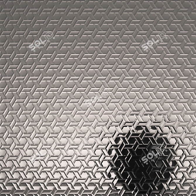 Embossed Glass Texture Set 3D model image 6