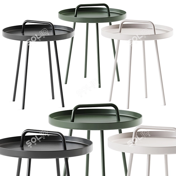 Modern Scandinavian Side Table 3D model image 1