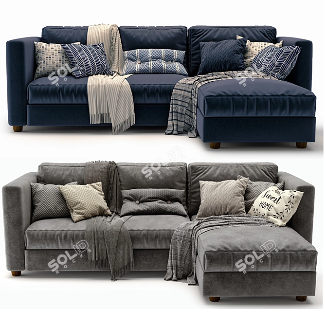 Title: Finnala Contemporary Modular Sofa 3D model image 1