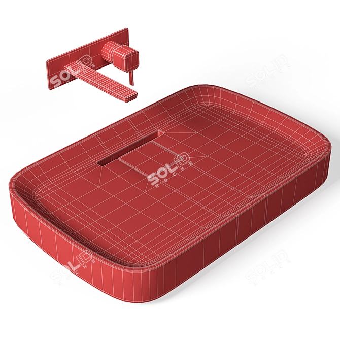 Agape Petra Washbasin & Ritmonio Haptic Faucet 3D model image 2