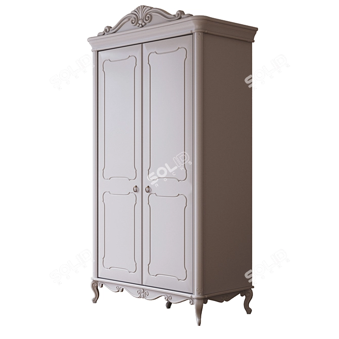 BUCZYNSKI Murry Collection Cabinet - Solid Wood, Antique Handles 3D model image 1
