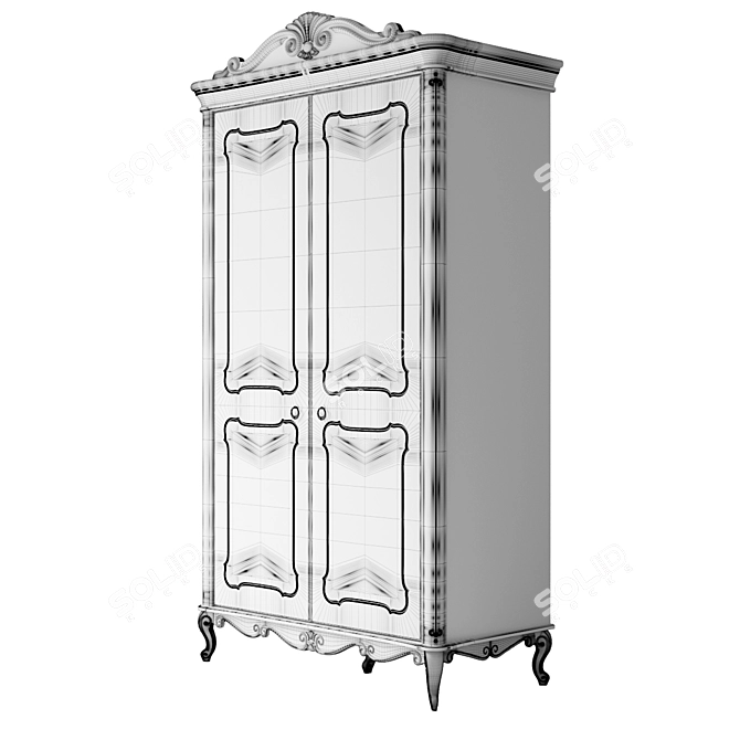 BUCZYNSKI Murry Collection Cabinet - Solid Wood, Antique Handles 3D model image 6