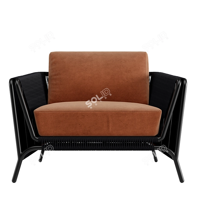 Sleek Salamander Lounge Chair 3D model image 6