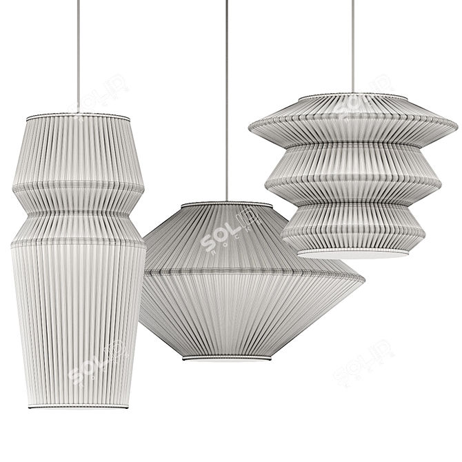 Ura UR04 3 Pendant Lamp by Arturo Alvarez 3D model image 2