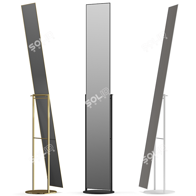 Elegant Lema Floor Mirror 3D model image 1