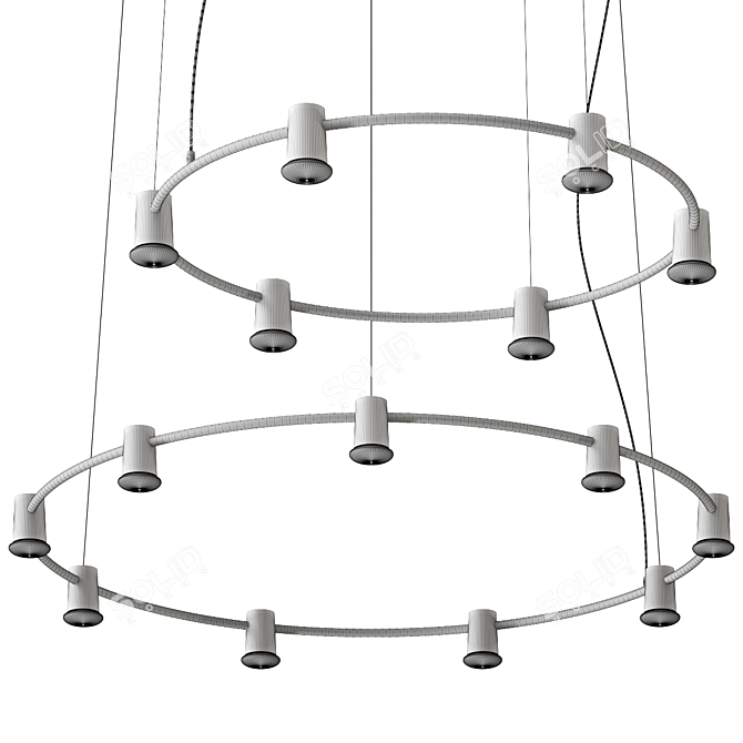 Zero Pendant Lamp: Compose Rail 3D model image 2