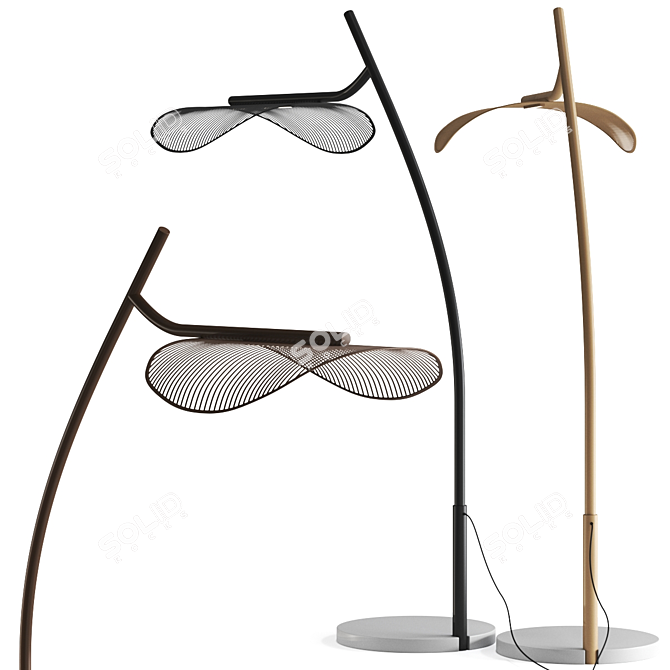 Elegant Valencia Floor Lamp 3D model image 2