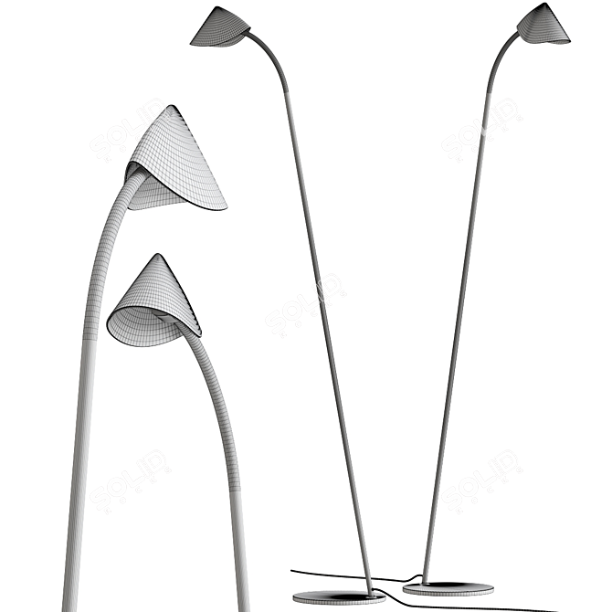 Capuccina Modern Floor Lamp by Mantra - Sleek and Stylish 3D model image 2