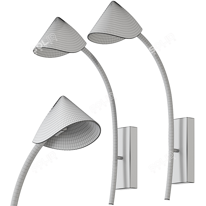 Capuccina Wall Lamp: Elegant and Versatile 3D model image 2