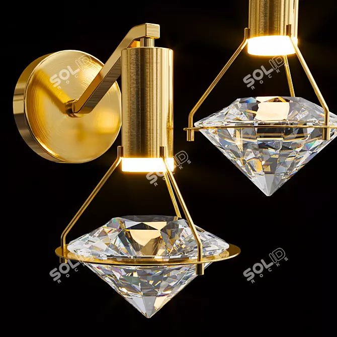 GLASGOW WALL (Metal Crystal Design Lamp) 3D model image 1