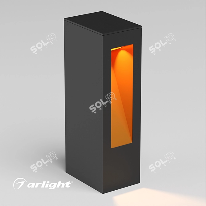 Title: Modern Aluminum LED Landscape Luminaire 3D model image 3